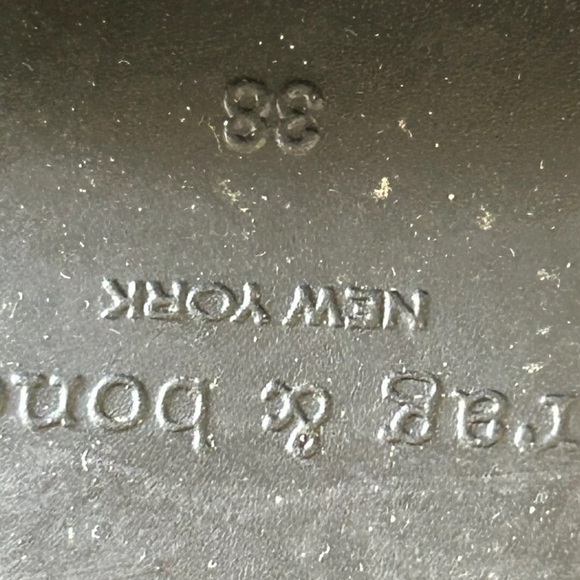 Rag & Bone New York Black Rubber Moto Rain Boots Size 38 EU 8 US Women’s - Picture 6 of 6